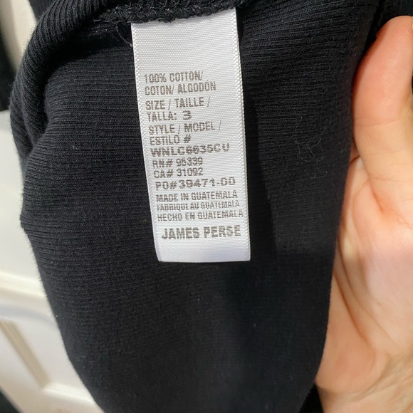 James Perse Thermal Ribbed Crewneck Long Sleeve Dress - Picture 5 of 7